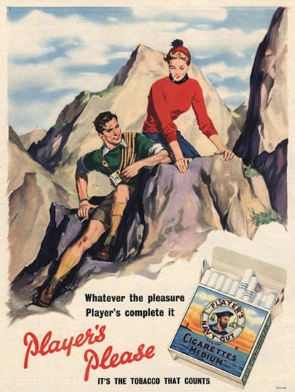 Players Navy Cut In The Mountains | Sex Appeal Vintage Ads and Covers 1891-1970