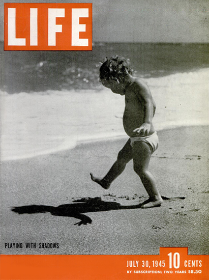 Playing with Shadows 30 Jul 1945 Copyright Life Magazine | Life Magazine BW Photo Covers 1936-1970