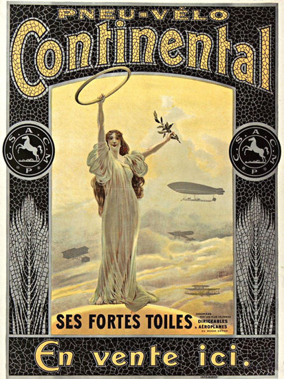 Pneu Velo Continental Ses Fortes Toiles 1900 | Sex Appeal Vintage Ads and Covers 1891-1970