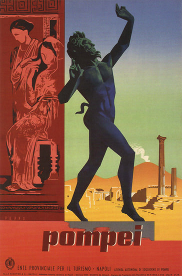 Pompei Pompei Italy Italia | Vintage Travel Posters 1891-1970