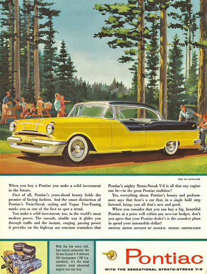 Pontiac Catalina V8 1956 Yellow | Vintage Cars 1891-1970