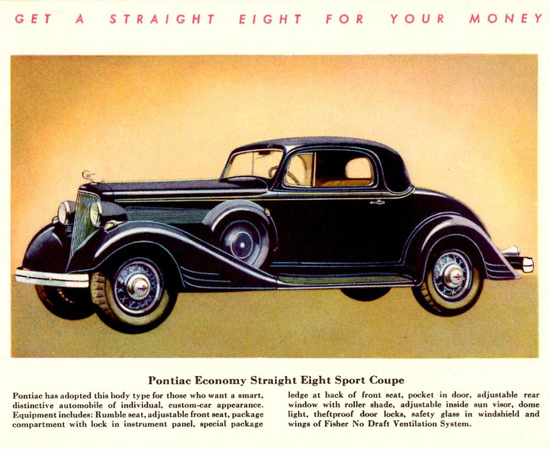 Pontiac Economy Straight Eight Sport 1934 | Vintage Cars 1891-1970