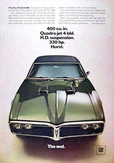 Pontiac Firebird 1968 400 Cu In Quadra-Jet | Vintage Cars 1891-1970