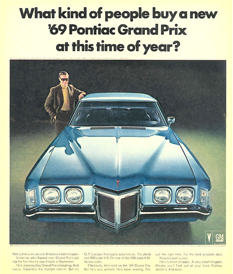 Pontiac Grand Prix 1969 What Kind Of People GM | Vintage Cars 1891-1970