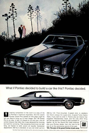 Pontiac Grandprix 1969 Pontiac Decided Black | Vintage Cars 1891-1970