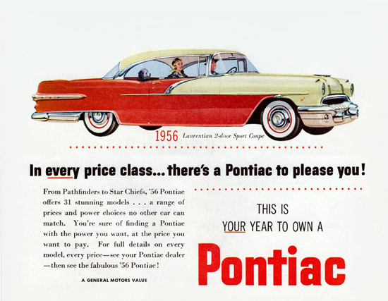 Pontiac Laurentian 1956 In Every Price Class | Vintage Cars 1891-1970