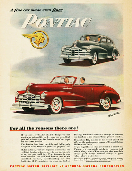 Pontiac Torpedo Conv Streamliner Sedan 1948 | Vintage Cars 1891-1970