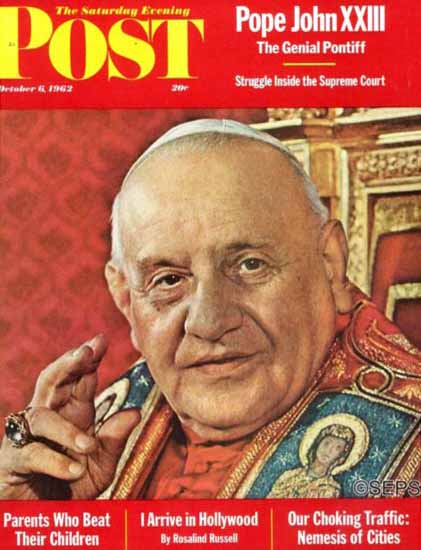 Pope John XXIII Saturday Evening Post 1962_10_06 | Vintage Ad and Cover Art 1891-1970