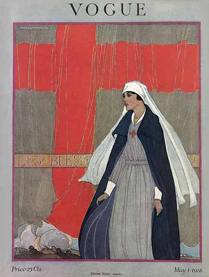 Porter Woodruff Vogue Magazine Cover 1918-05-01 Copyright | Vogue Magazine Graphic Art Covers 1902-1958