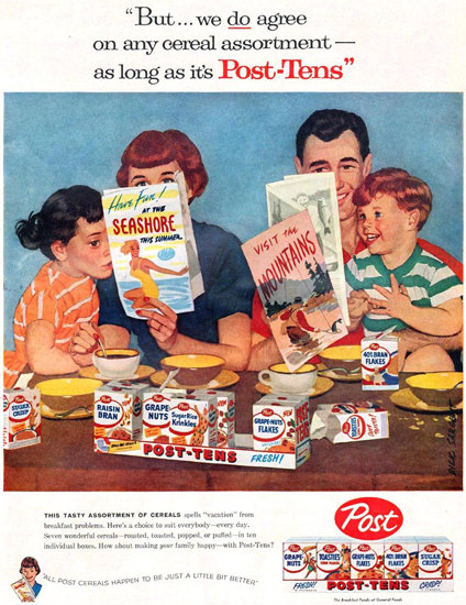 Post-Tens Holiday Planing Family 1957 | Vintage Ad and Cover Art 1891-1970