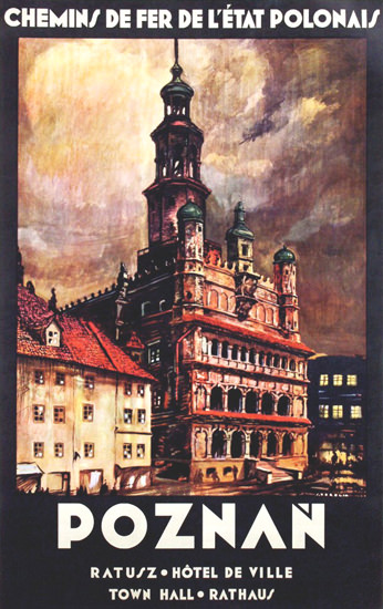 Poznan Town Hall 1930 Stefan J Norblin | Vintage Travel Posters 1891-1970