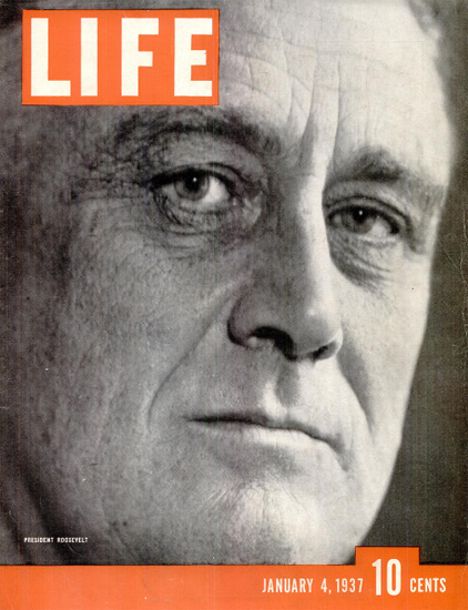 President Roosevelt 4 Jan 1937 Copyright Life Magazine | Life Magazine BW Photo Covers 1936-1970