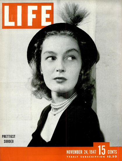 Prettiest Subdeb 24 Nov 1947 Copyright Life Magazine | Life Magazine BW Photo Covers 1936-1970