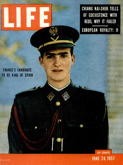 Prince Juan Carlos for King 24 Jun 1957 Copyright Life Magazine | Life Magazine Color Photo Covers 1937-1970