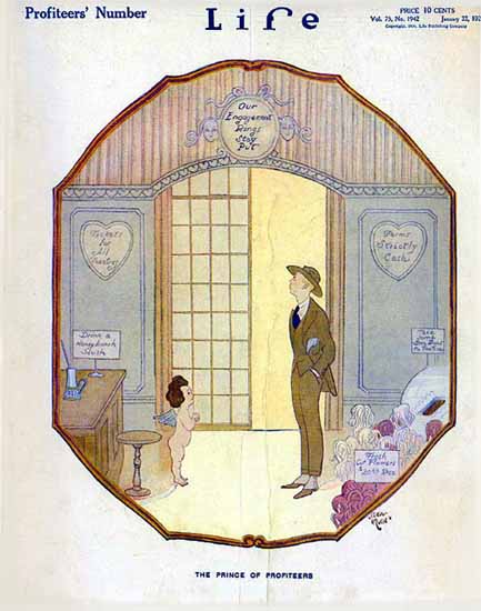 Prince of Profiteers Life Humor Magazine 1920-01-22 Copyright | Life Magazine Graphic Art Covers 1891-1936