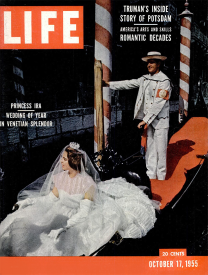 Princess Ira Wedding in Splendor 17 Oct 1955 Copyright Life Magazine | Life Magazine Color Photo Covers 1937-1970