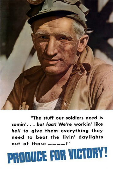 Produce For Victory The Stuff Our Soldiers Need | Vintage War Propaganda Posters 1891-1970