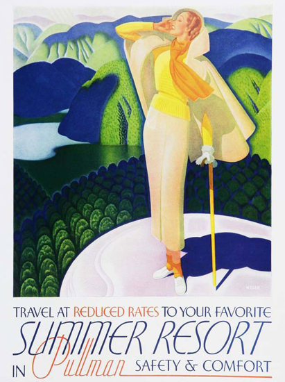 Pullman Summer Resort 1935 Mountains | Sex Appeal Vintage Ads and Covers 1891-1970