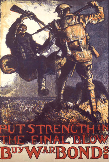 Put Strenght In The Final Blow United Kingdom | Vintage War Propaganda Posters 1891-1970