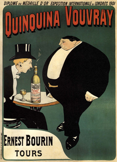 Quiquina Vouvray Ernest Bourin France | Vintage Ad and Cover Art 1891-1970