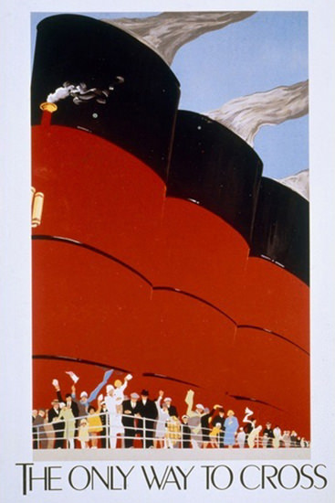 RMS Queen Mary The Only Way To Cross | Vintage Travel Posters 1891-1970