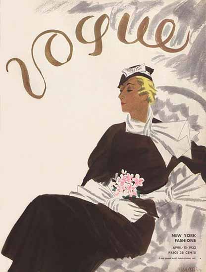 RS Grafstrom Vogue Cover 1933-04-15 Copyright | Vogue Magazine Graphic Art Covers 1902-1958