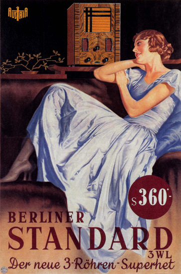 Radio Girl Berliner Standard 3-Roehren Superhet | Sex Appeal Vintage Ads and Covers 1891-1970