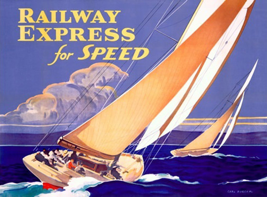 Railway Express For Speed Sail Boats | Vintage Travel Posters 1891-1970