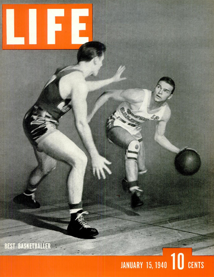 Ralph L Vaughn Best Basketballer 15 Jan 1940 Copyright Life Magazine | Life Magazine BW Photo Covers 1936-1970