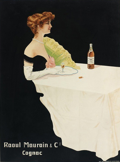 Raoul Maurain Cognac Lady | Sex Appeal Vintage Ads and Covers 1891-1970