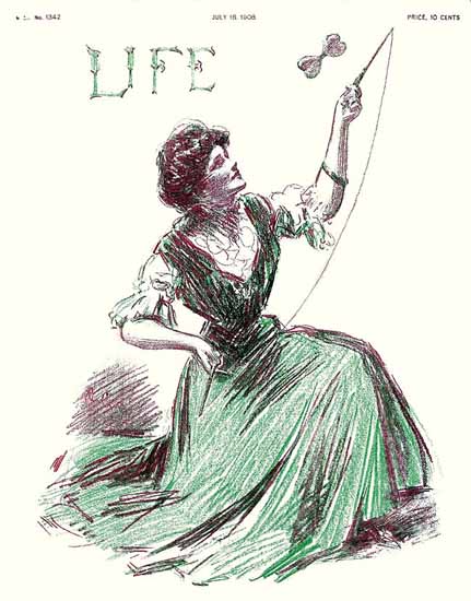 Raymond M Crosby Life Humor Magazine 1908-07-16 Copyright | Life Magazine Graphic Art Covers 1891-1936