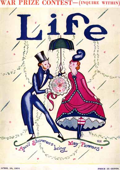 Rea Irvin Life Humor Magazine 1924-04-10 Copyright | Life Magazine Graphic Art Covers 1891-1936