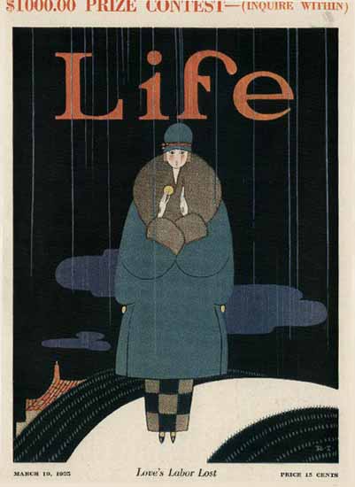 Rea Irvin Life Humor Magazine 1925-03-19 Copyright | Life Magazine Graphic Art Covers 1891-1936