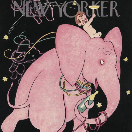 Rea Irvin The New Yorker 1938_12_31 Copyright crop | Best of Vintage Cover Art 1900-1970