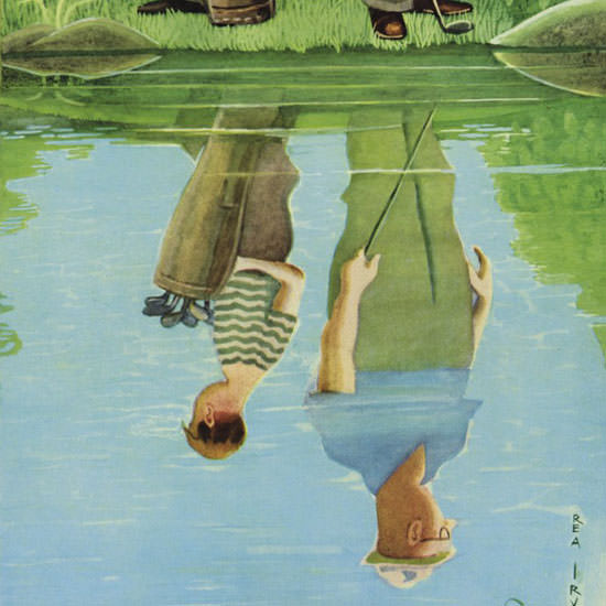 Rea Irvin The New Yorker 1958_07_12 Copyright crop | Best of Vintage Cover Art 1900-1970