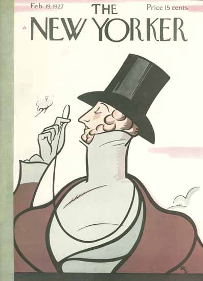 Rea Irvin The New Yorker Magazine Cover 1927_02_19 Copyright | The New Yorker Graphic Art Covers 1925-1945