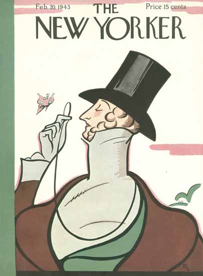 Rea Irvin The New Yorker Magazine Cover 1943_02_20 Copyright | The New Yorker Graphic Art Covers 1925-1945