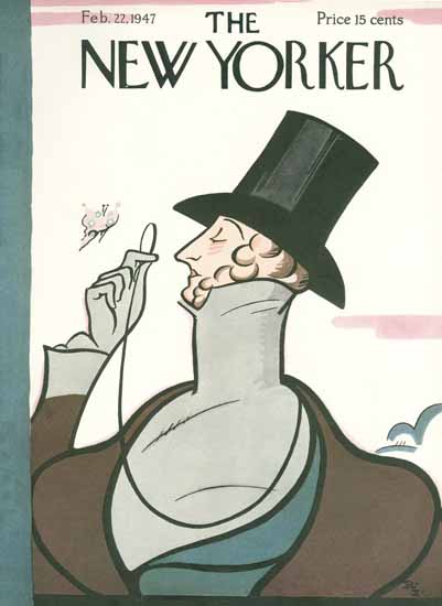 Rea Irvin The New Yorker Magazine Cover 1947_02_22 Copyright | The New Yorker Graphic Art Covers 1946-1970