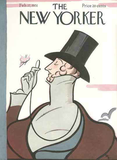 Rea Irvin The New Yorker Magazine Cover 1951_02_17 Copyright | The New Yorker Graphic Art Covers 1946-1970