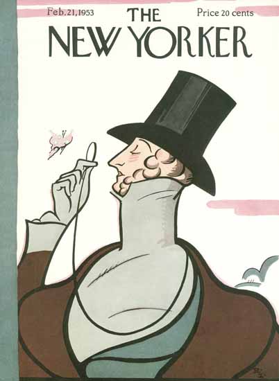 Rea Irvin The New Yorker Magazine Cover 1953_02_21 Copyright | The New Yorker Graphic Art Covers 1946-1970