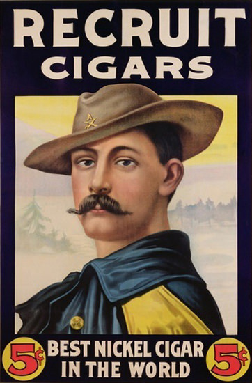 Recruit Cigars Best Nickel Cigar 1899 Soldier | Sex Appeal Vintage Ads and Covers 1891-1970