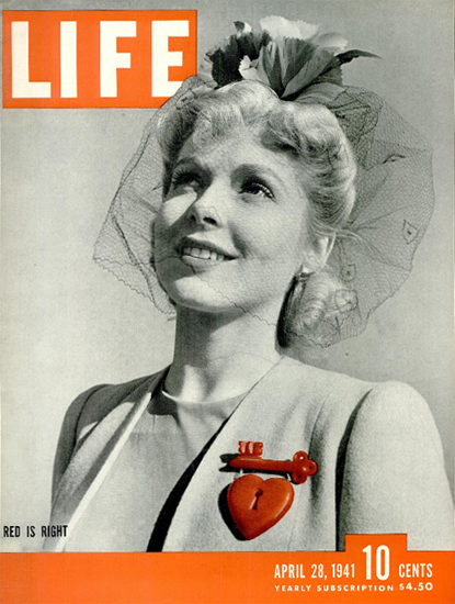 Red is Right 28 Apr 1941 Copyright Life Magazine | Life Magazine BW Photo Covers 1936-1970