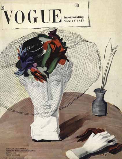 Rene Bouet-Willaumez Vogue Cover 1936-05-01 Copyright | Vogue Magazine Graphic Art Covers 1902-1958