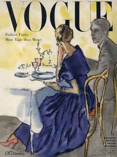 Rene R Bouche Vogue Cover 1947-11-01 Copyright | Vogue Magazine Graphic Art Covers 1902-1958