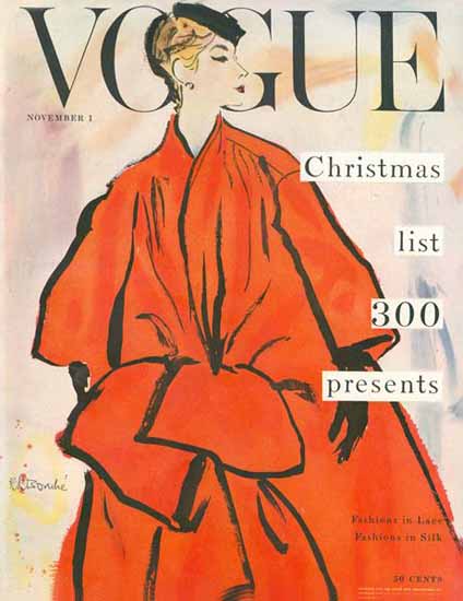 Rene R Bouche Vogue Cover 1953-11-01 Copyright Sex Appeal | Sex Appeal Vintage Ads and Covers 1891-1970