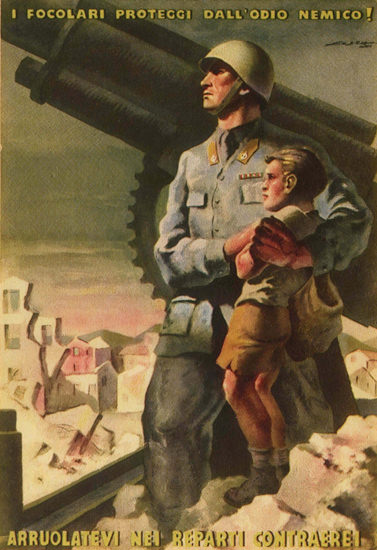 Reparti Conttraerei Italy Italia | Vintage War Propaganda Posters 1891-1970