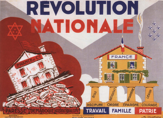 Revolution Nationale Hostility Toward Strangers | Vintage War Propaganda Posters 1891-1970