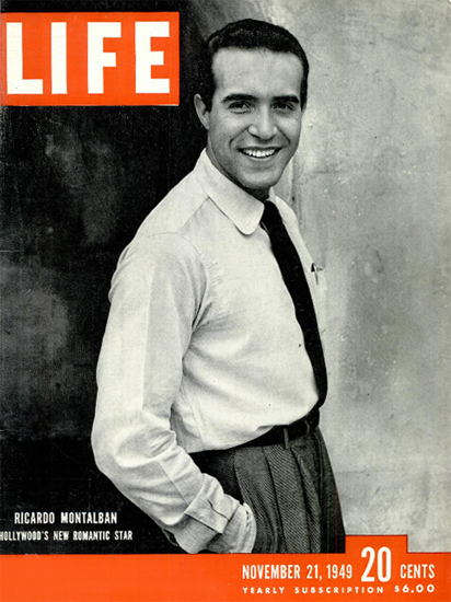 Ricardo Montalban in Hollywood 21 Nov 1949 Copyright Life Magazine | Life Magazine BW Photo Covers 1936-1970