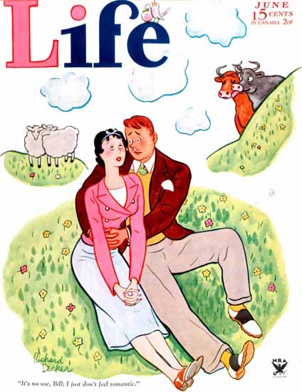 Richard Decker Life Humor Magazine 1934-06 Copyright | Life Magazine Graphic Art Covers 1891-1936