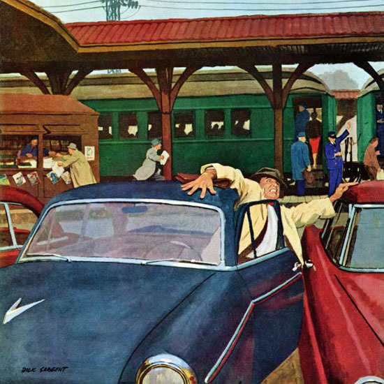 Richard Sargent Saturday Evening Post Park 1960_03_05 Copyright crop | Best of 1960s Ad and Cover Art